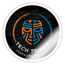 Load image into Gallery viewer, Tribal Sticker - Round - white glossy