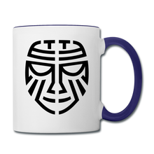 Load image into Gallery viewer, Tribal Two-Tone Mug - white/cobalt blue
