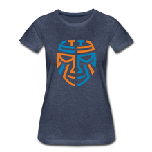 Load image into Gallery viewer, Women’s Premium Tribal T-Shirt - Color Logo - heather blue
